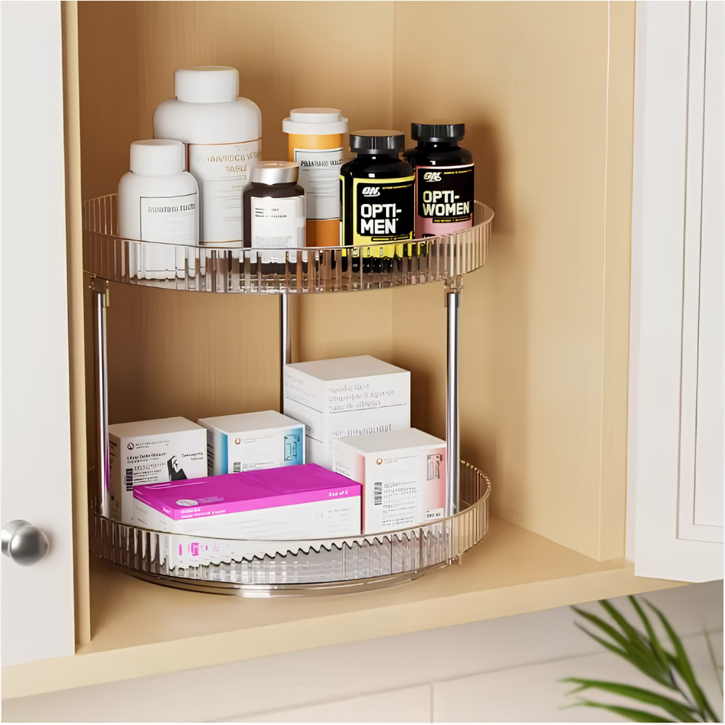 Double-Layer Rotating Spice Rack (US Ship)