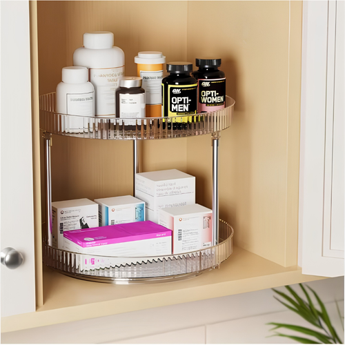 Double-Layer Rotating Spice Rack (US Ship)