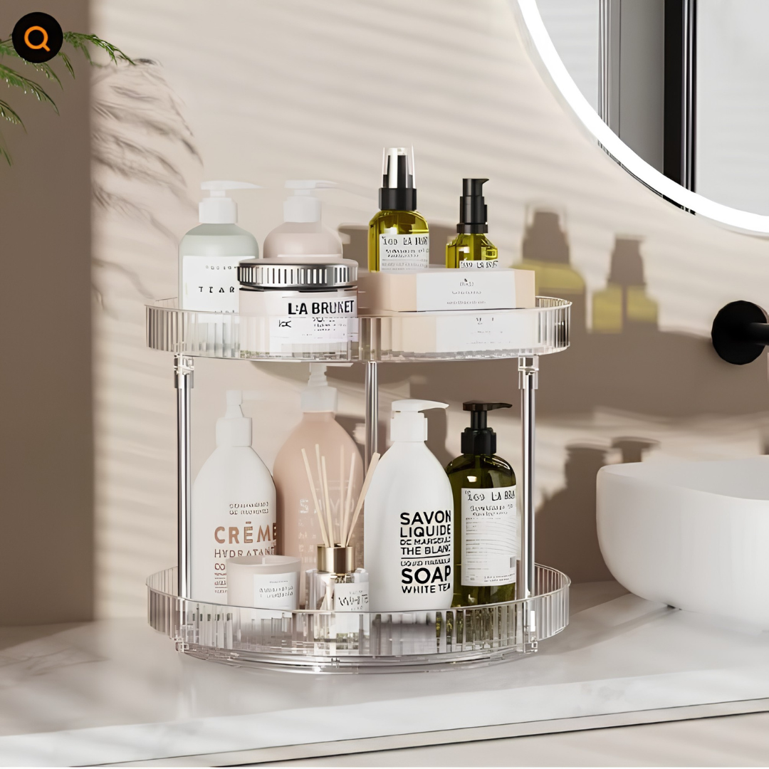 Double-Layer Rotating Spice Rack (US Ship)