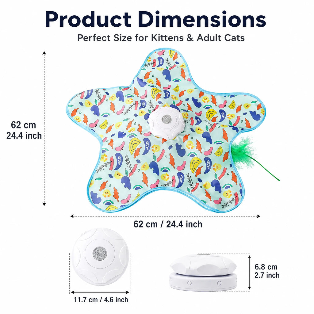Interactive Hide & Seek Cat Toy – Motion-Activated Mouse & Feather Teaser