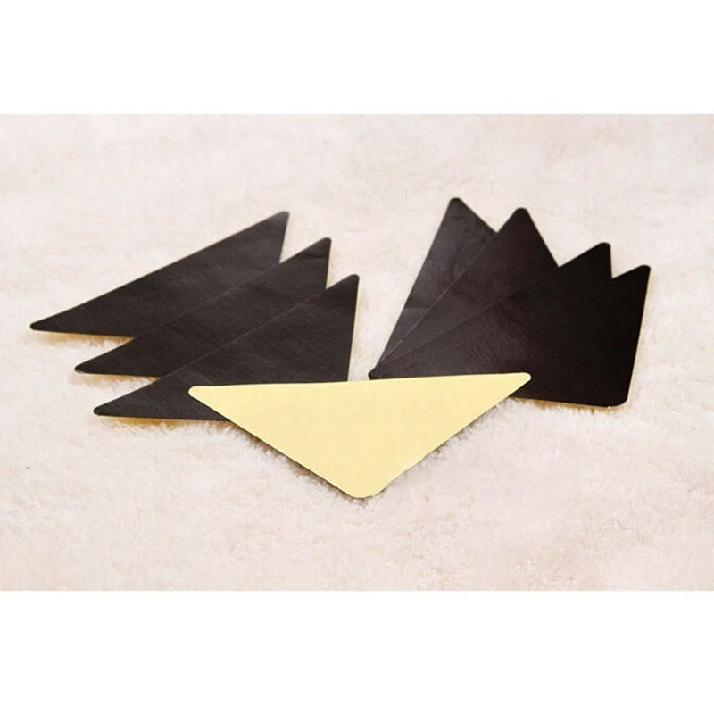 4-Piece Reusable Rug Grippers – Non-Slip Silicone Carpet Corner Pads