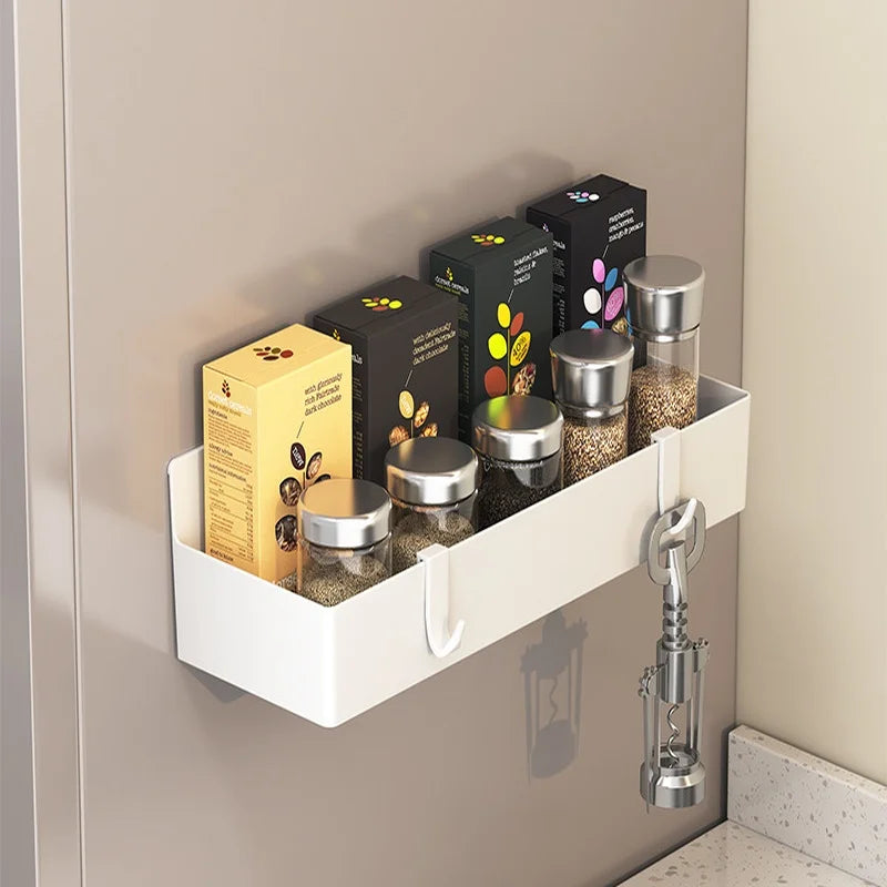 Magnetic Refrigerator Side Storage Rack – No-Drill Spice & Kitchen Organizer