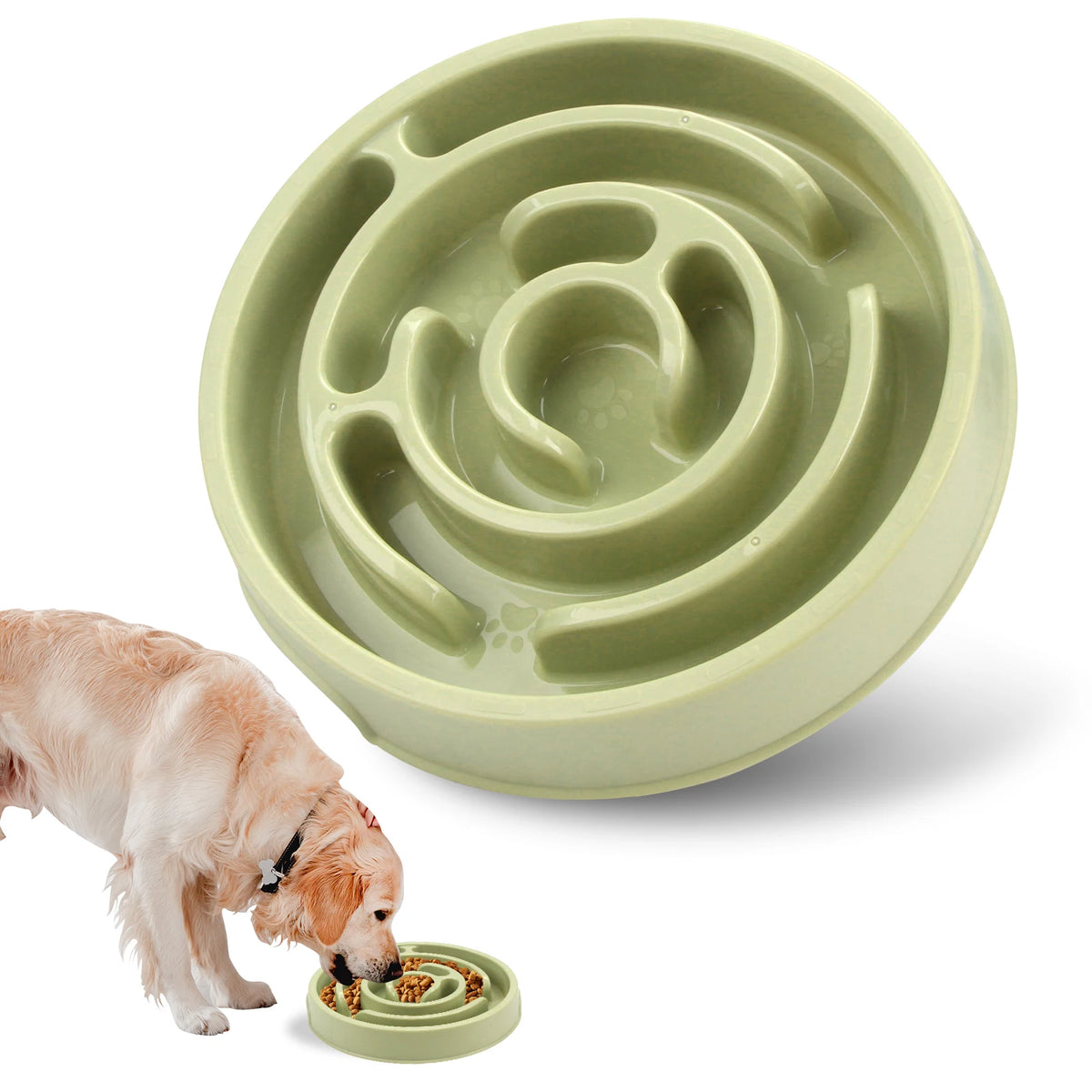 Slow Feeder Dog Bowl – Non-Slip Anti-Gulping Bowl for Dogs & Puppies