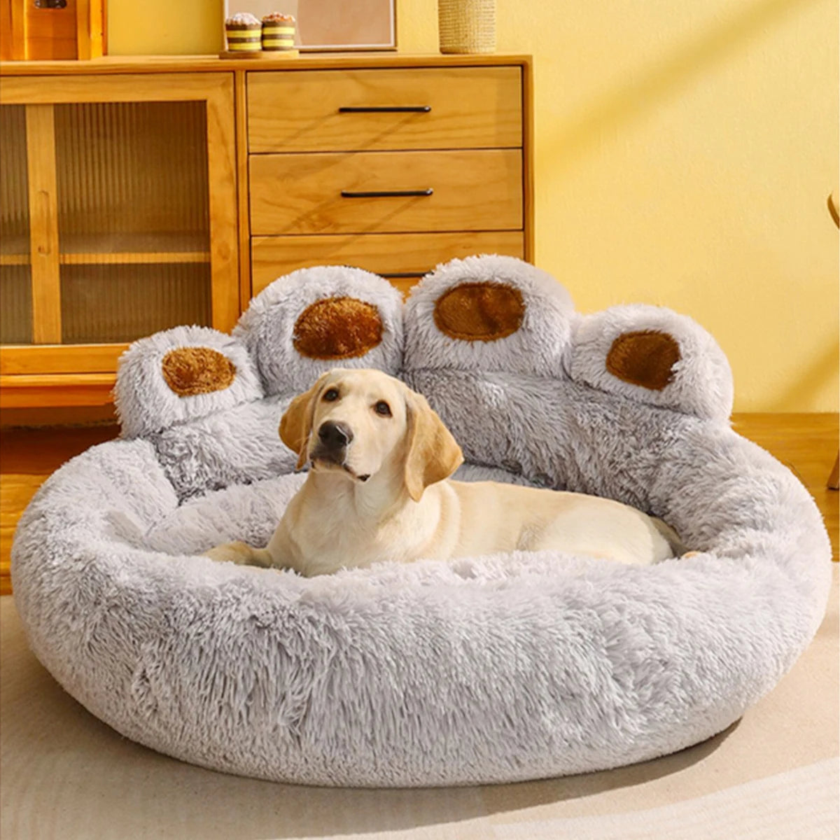 Large Washable Dog Bed – Cozy Basket Bed for Medium & Large Dogs
