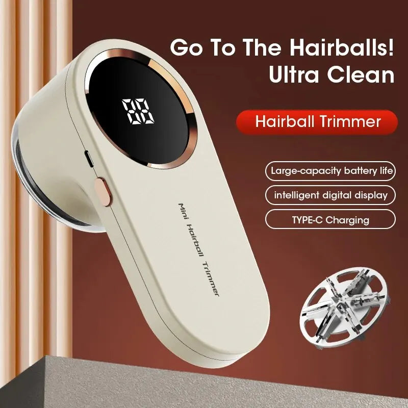 USB Rechargeable Fabric Shaver – Electric Lint & Fuzz Remover with LED Display