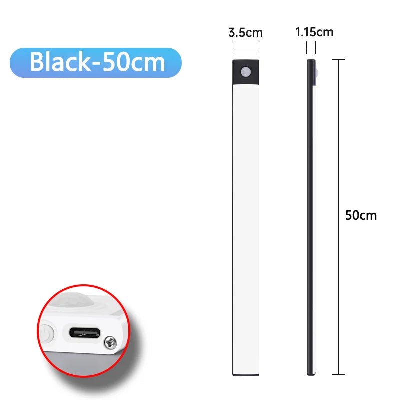 Motion Sensor Night Light – USB Rechargeable Wireless LED Cabinet Light