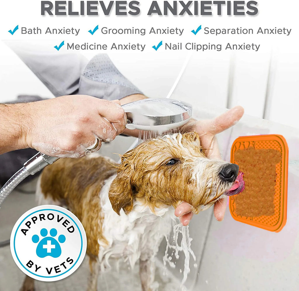 Silicone Lick Mat for Dogs & Cats – Slow Feeder & Bathing Distraction Pad