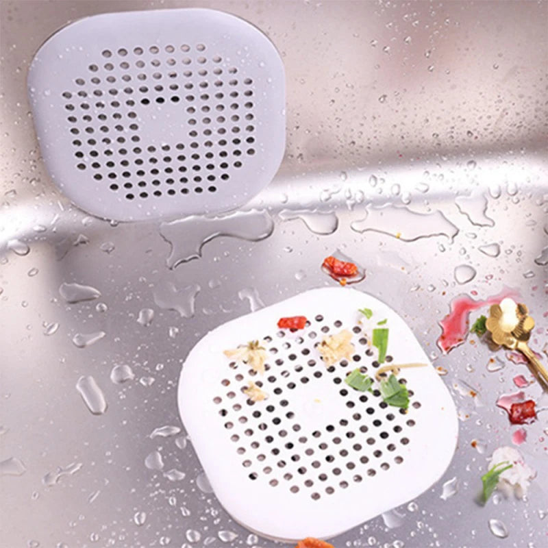 Silicone Shower & Sink Drain Hair Catcher – Reusable Drain Strainer & Stopper