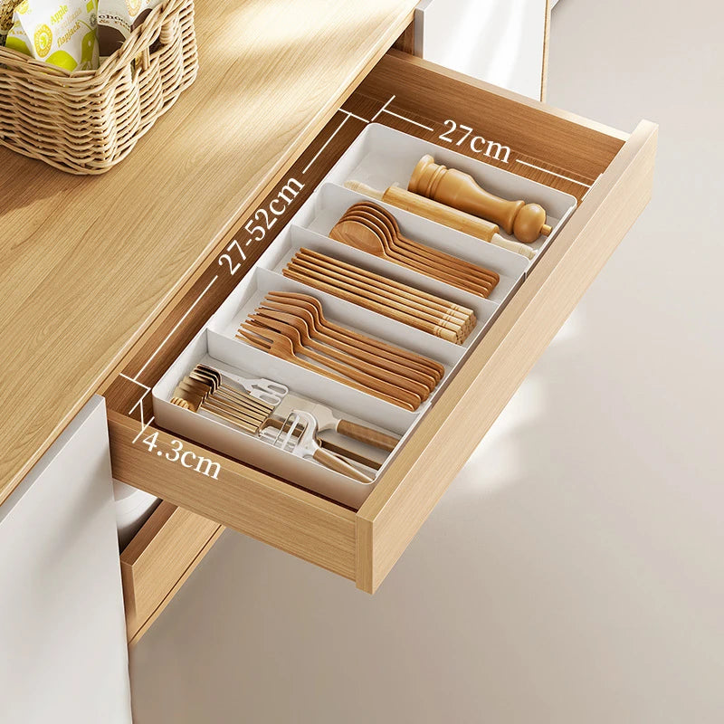 Expandable Drawer Organizer – Adjustable Cutlery Tray for Spoons & Forks