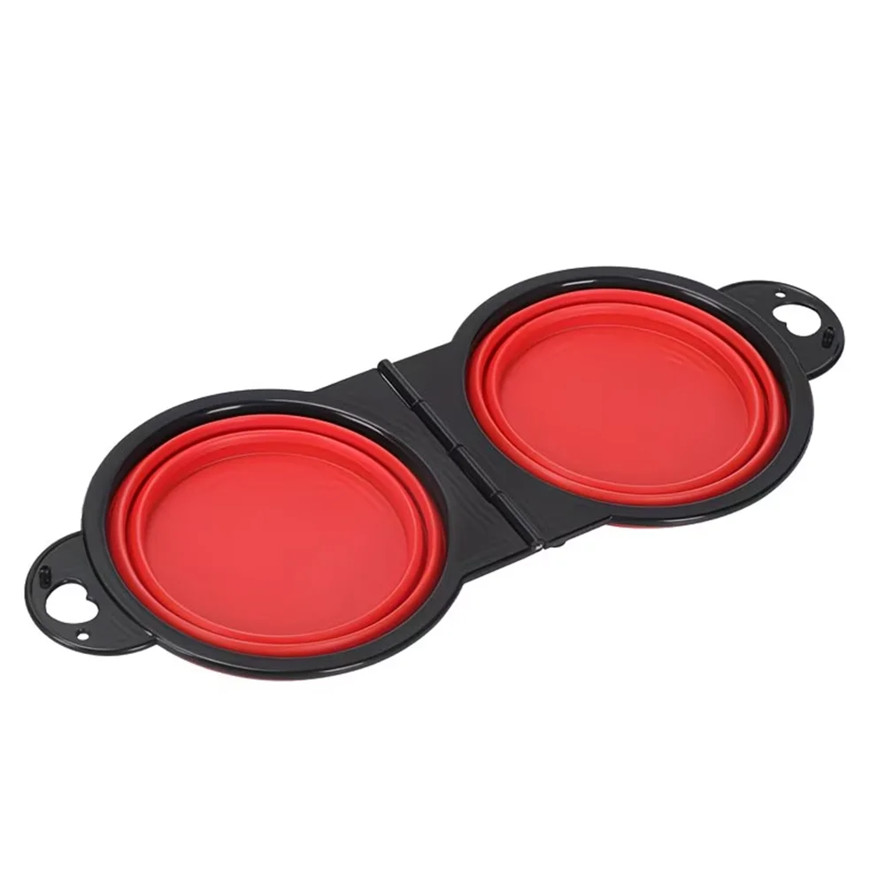 Collapsible Double Dog Bowls – Portable Food & Water Bowls for Travel & Outdoor Use