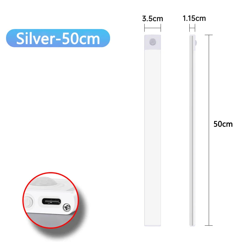 Motion Sensor Night Light – USB Rechargeable Wireless LED Cabinet Light