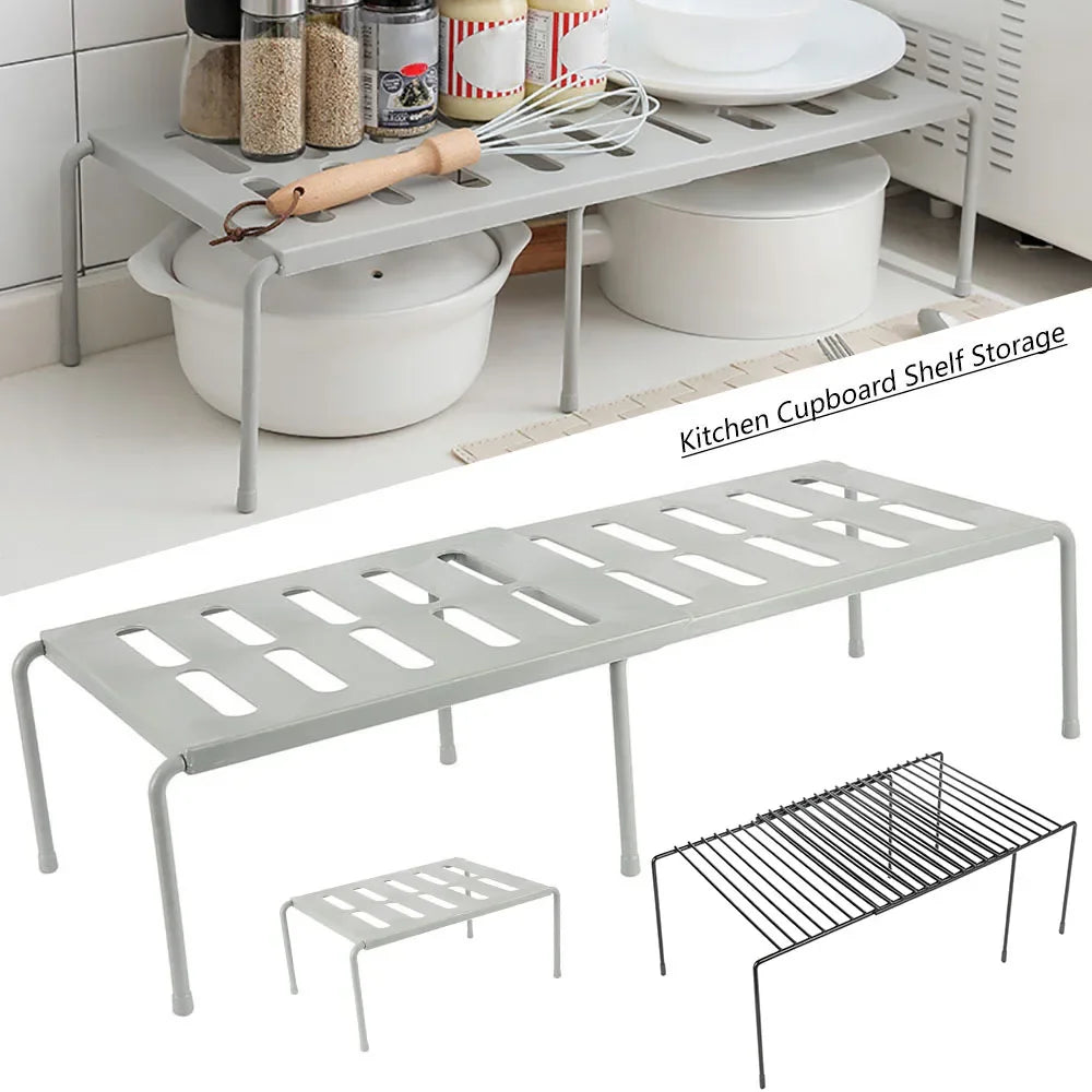 Expandable Kitchen Storage Shelf – Freestanding Spice & Cabinet Organizer
