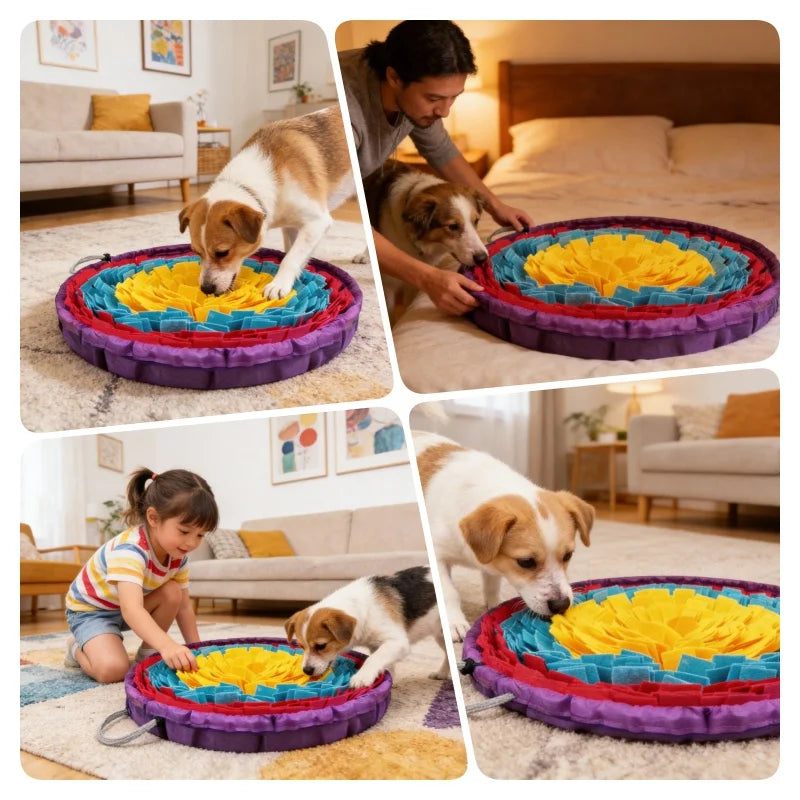 Pet Snuffle Mat – Interactive Slow Feeder & Training Mat for Dogs & Cats