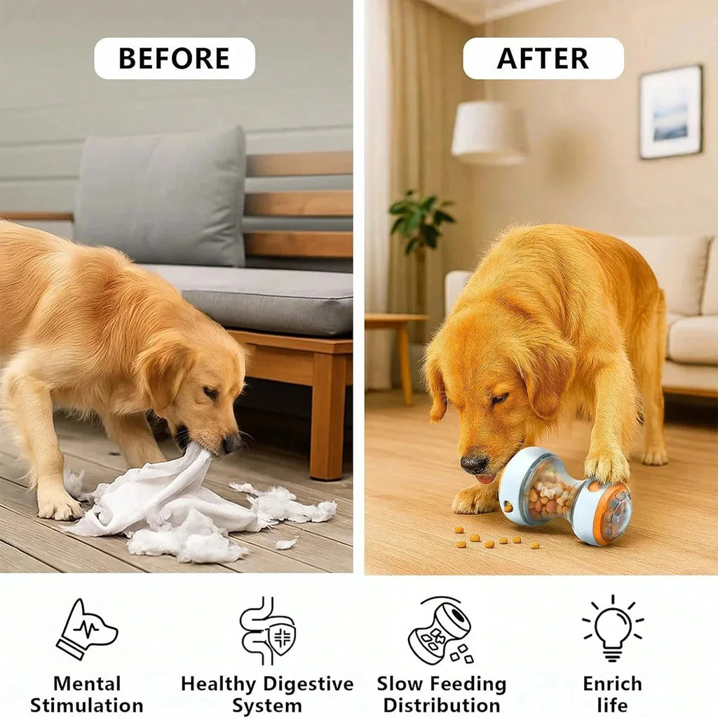 Interactive Dog Treat Dispenser Ball – Puzzle & Slow Feeder Toy