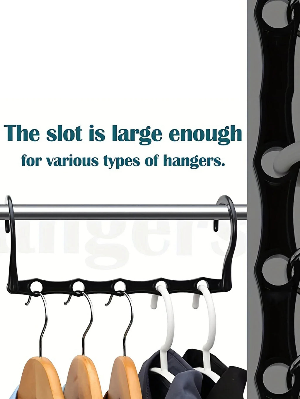 Space-Saving Clothes Hangers – 5-Hole Rotating Closet Organizer