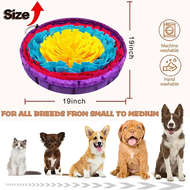 Pet Snuffle Mat – Interactive Slow Feeder & Training Mat for Dogs & Cats