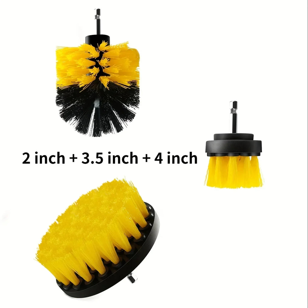 7-Piece Drill Brush Attachment Set – Multi-Purpose Cleaning Brushes with Extension Rod