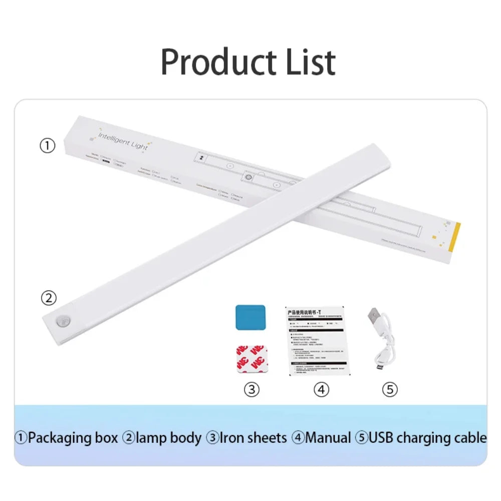 Motion Sensor Night Light – USB Rechargeable Wireless LED Cabinet Light