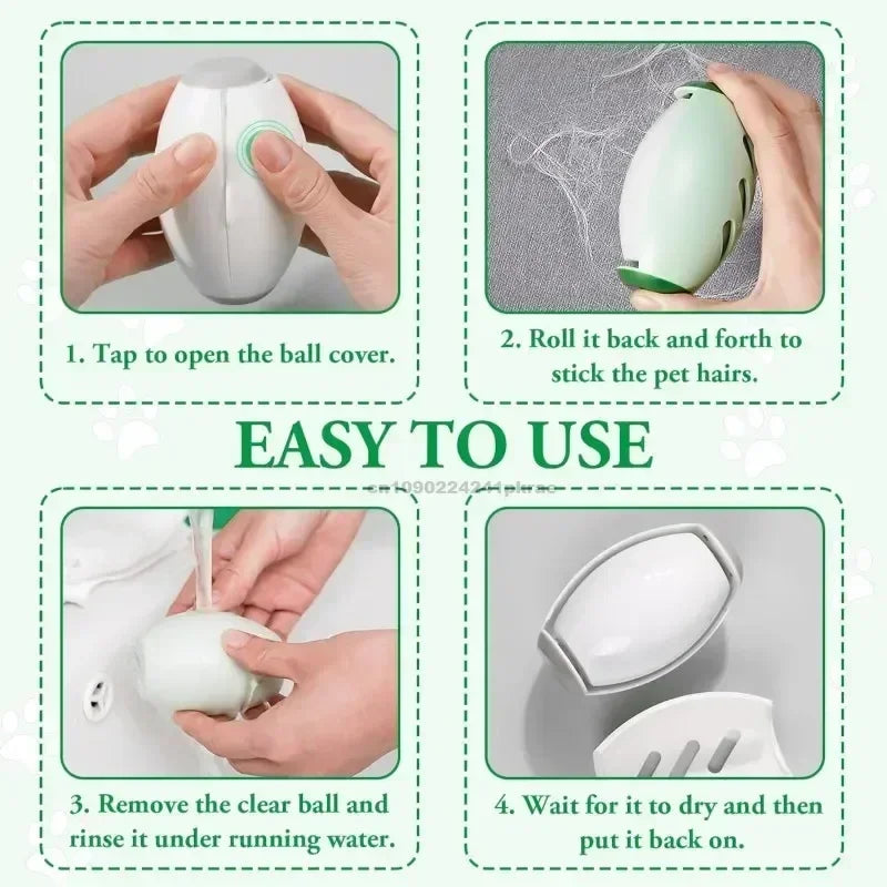 Reusable Pet Hair Remover Roller – Washable Lint Cleaner for Dogs & Cats