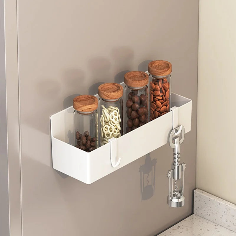 Magnetic Refrigerator Side Storage Rack – No-Drill Spice & Kitchen Organizer