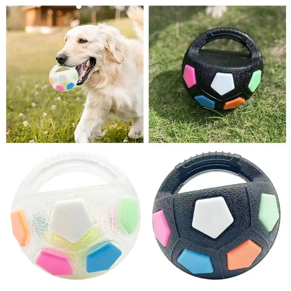Dog Soccer Ball Tug Toy – Squeaky & Floating Interactive Ball