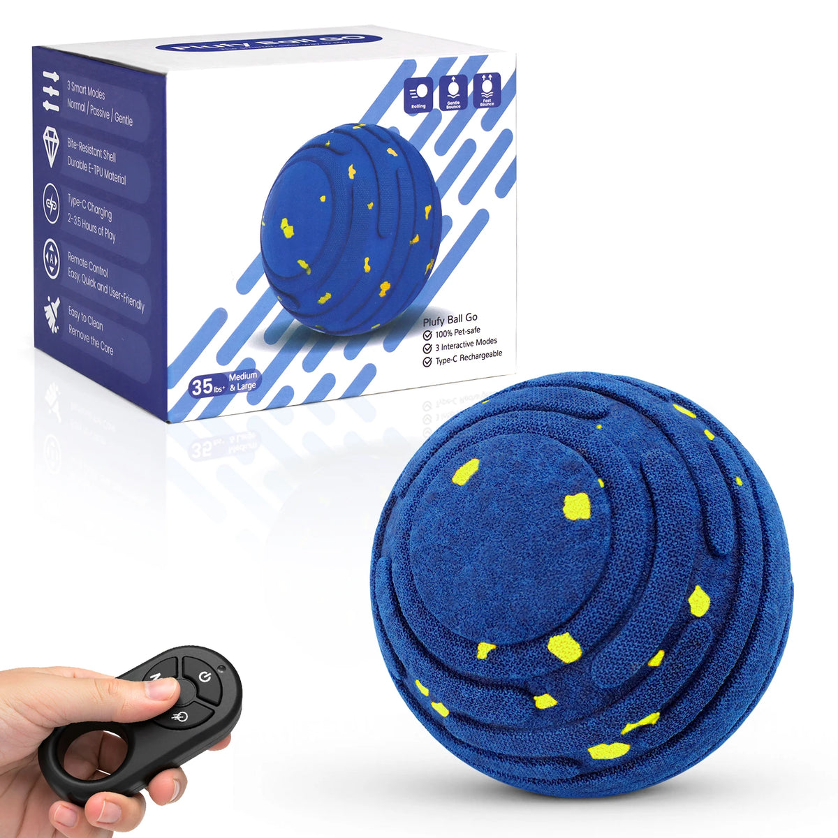 Smart Interactive Dog Toy – Automatic Rechargeable Ball for Aggressive Chewers