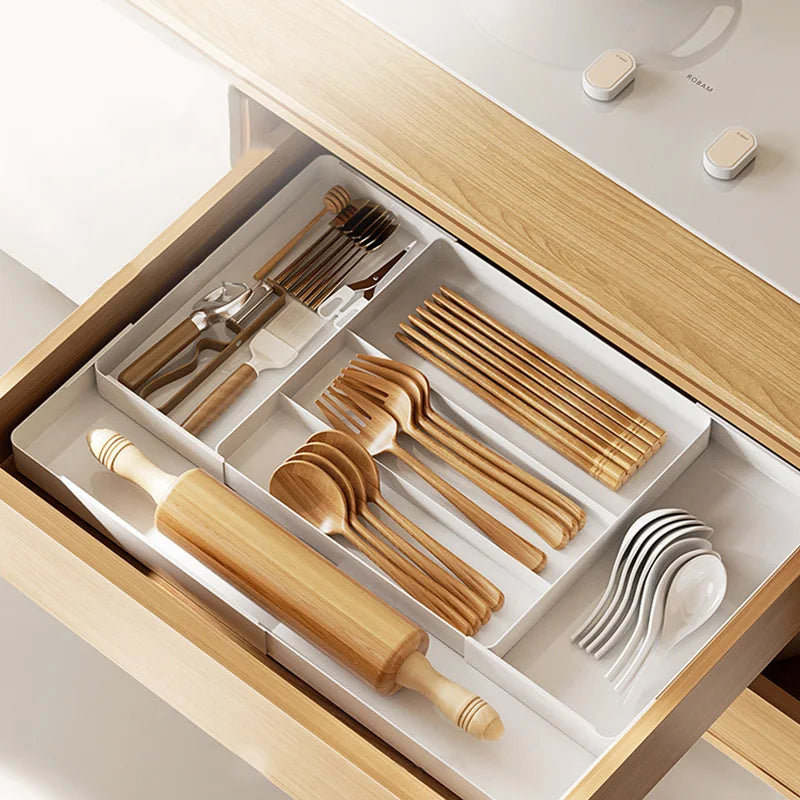 Expandable Drawer Organizer – Adjustable Cutlery Tray for Spoons & Forks
