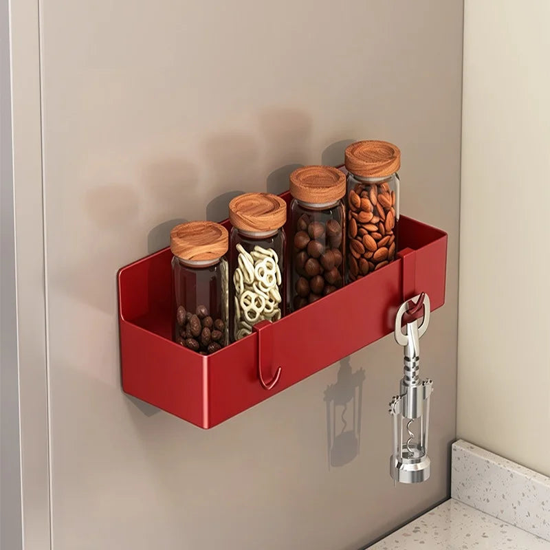 Magnetic Refrigerator Side Storage Rack – No-Drill Spice & Kitchen Organizer