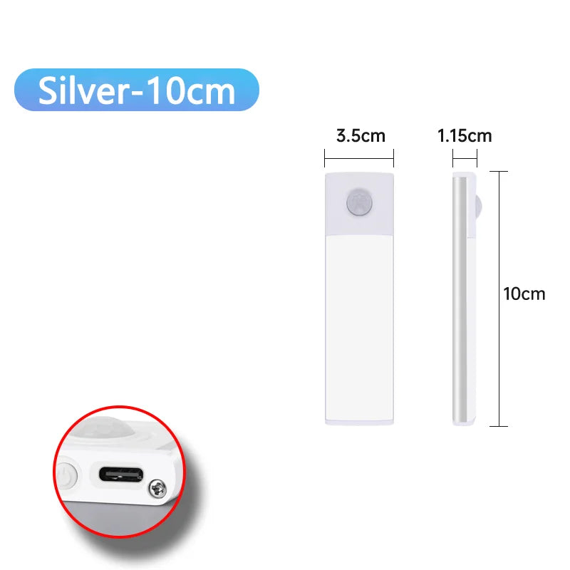 Motion Sensor Night Light – USB Rechargeable Wireless LED Cabinet Light