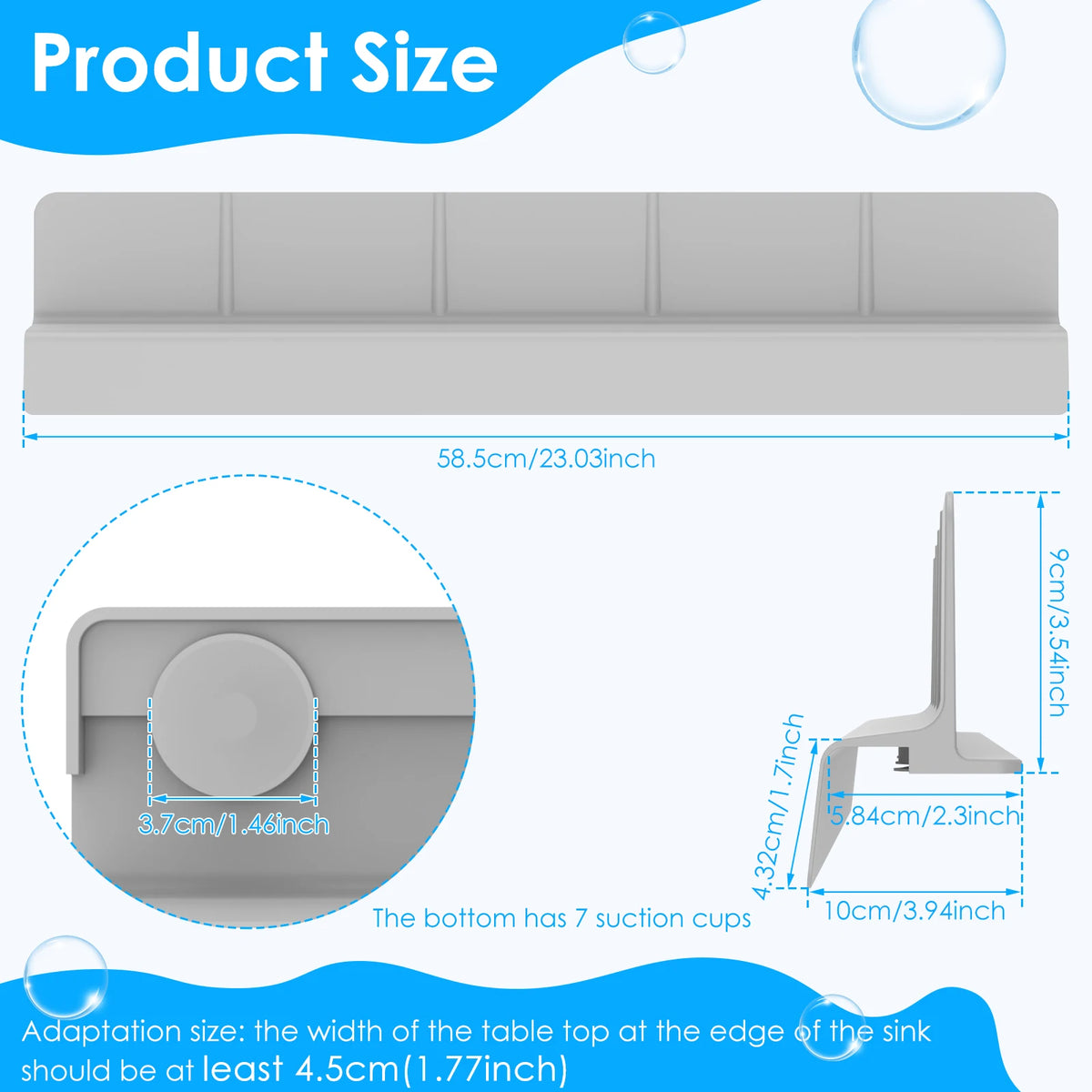 Silicone Sink Splash Guard – Kitchen Faucet Water Splash Protector