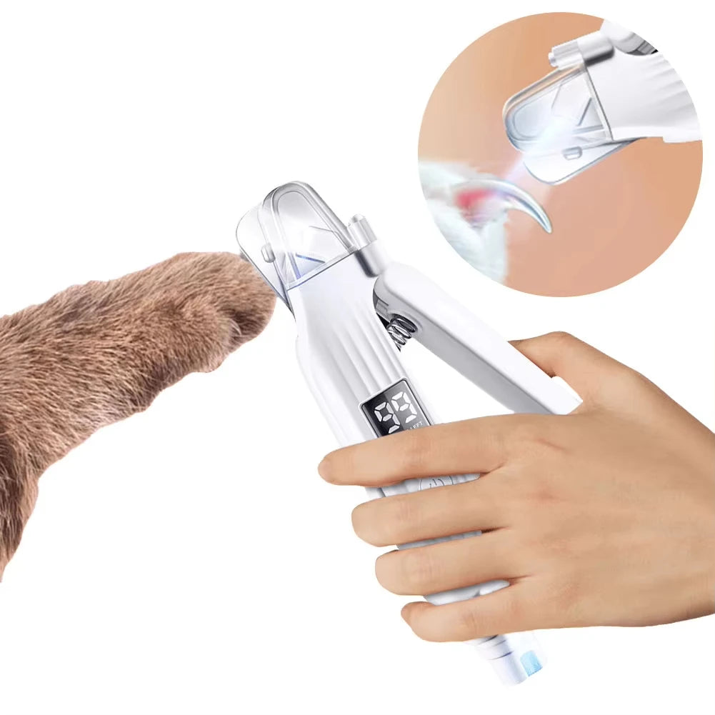 2-in-1 Pet Nail Grinder & Trimmer with LED Light – For Dogs & Cats