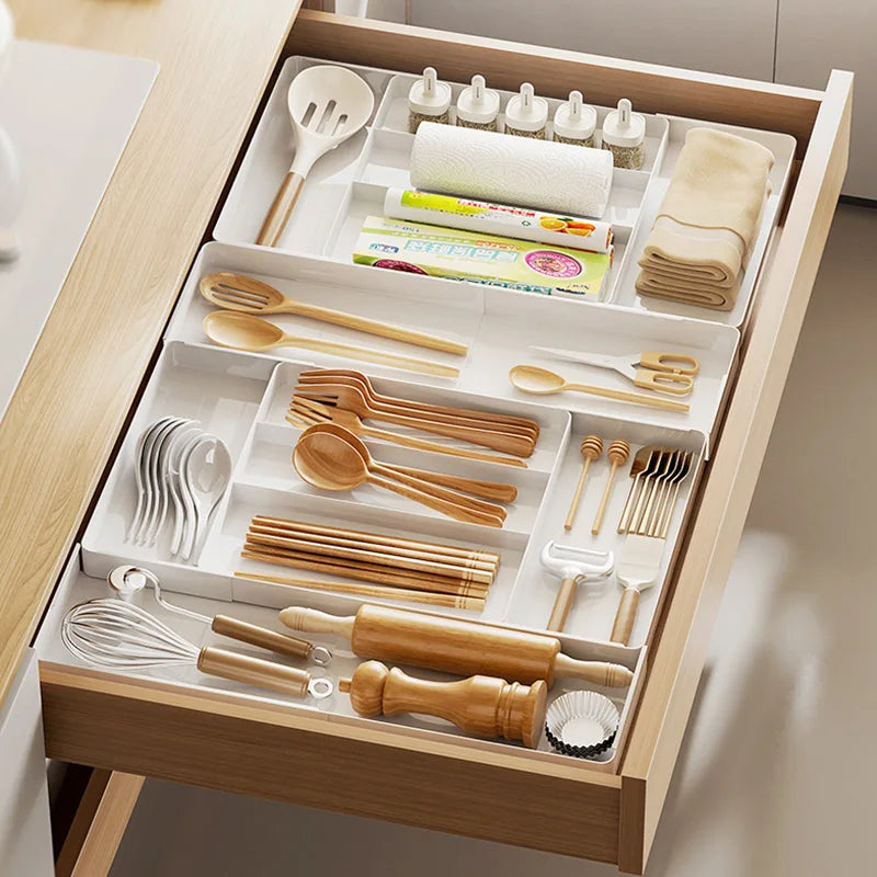 Expandable Drawer Organizer – Adjustable Cutlery Tray for Spoons & Forks