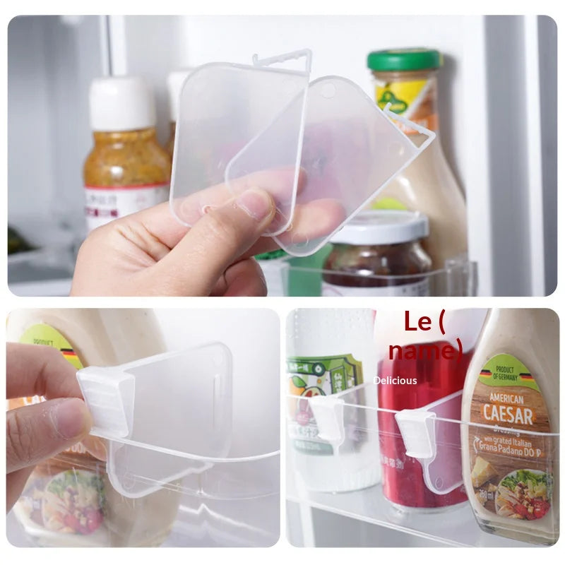 Adjustable Fridge Divider Clips – Refrigerator Shelf Organizer for Bottles & Food