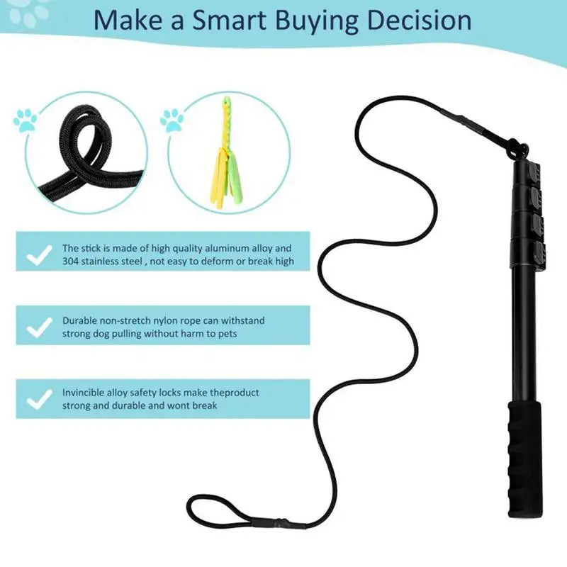 Retractable Dog Flirt Pole – Interactive Teaser Wand for Dogs