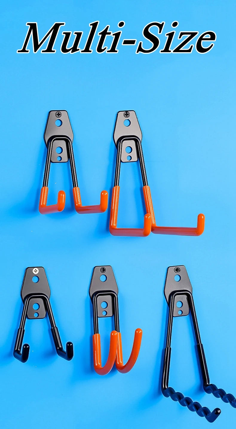 Garage Storage Utility Hooks – Heavy-Duty Wall-Mounted Tool Organizer