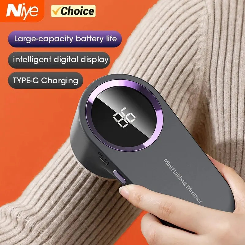 USB Rechargeable Fabric Shaver – Electric Lint & Fuzz Remover with LED Display
