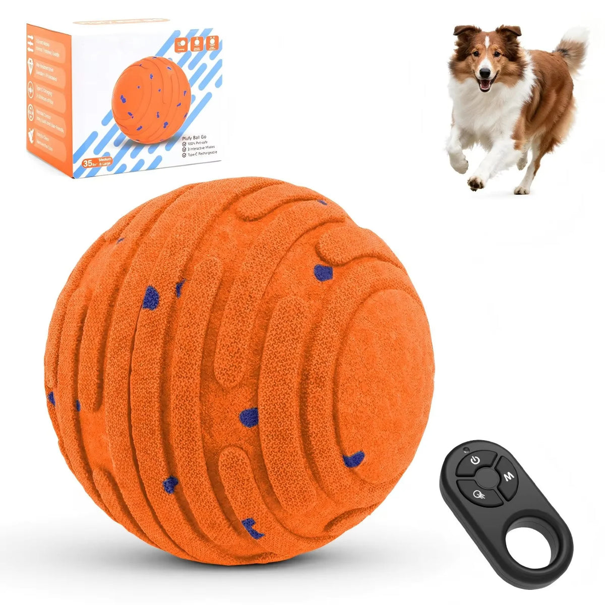 Smart Interactive Dog Toy – Automatic Rechargeable Ball for Aggressive Chewers
