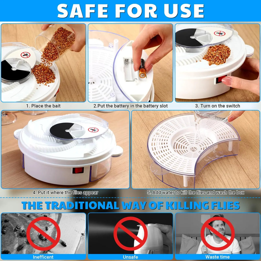USB Electric Fly Trap – Indoor Flying Insect & Gnat Catcher