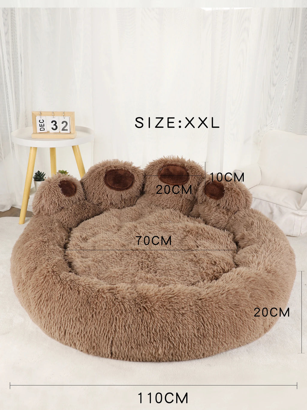 Large Washable Dog Bed – Cozy Basket Bed for Medium & Large Dogs