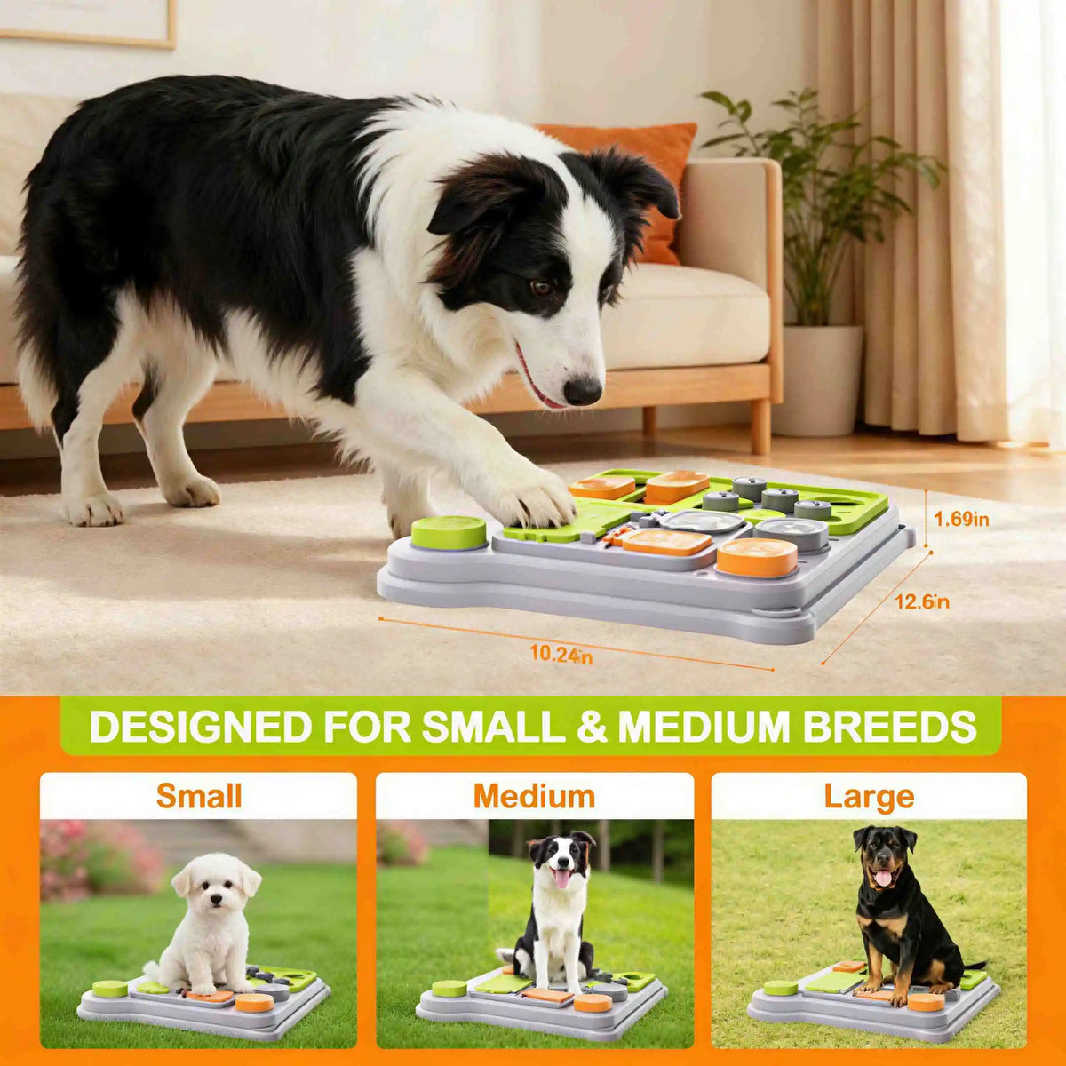 Dog Puzzle Feeder Toy – Interactive Treat Dispenser for Small & Medium Dogs