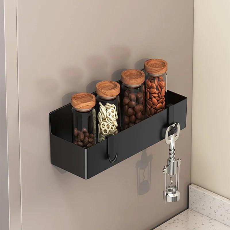 Magnetic Refrigerator Side Storage Rack – No-Drill Spice & Kitchen Organizer