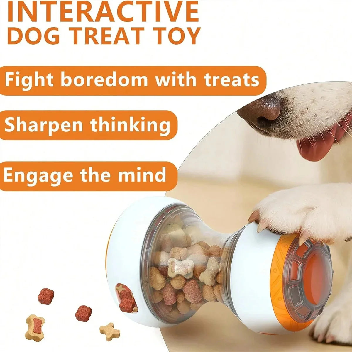 Interactive Dog Treat Dispenser Ball – Puzzle & Slow Feeder Toy