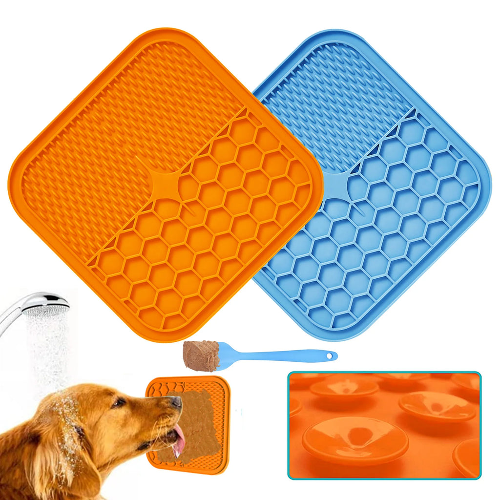 Silicone Lick Mat for Dogs & Cats – Slow Feeder & Bathing Distraction Pad