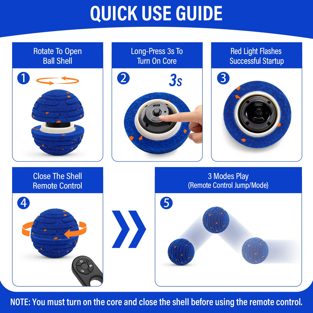 Smart Interactive Dog Toy – Automatic Rechargeable Ball for Aggressive Chewers