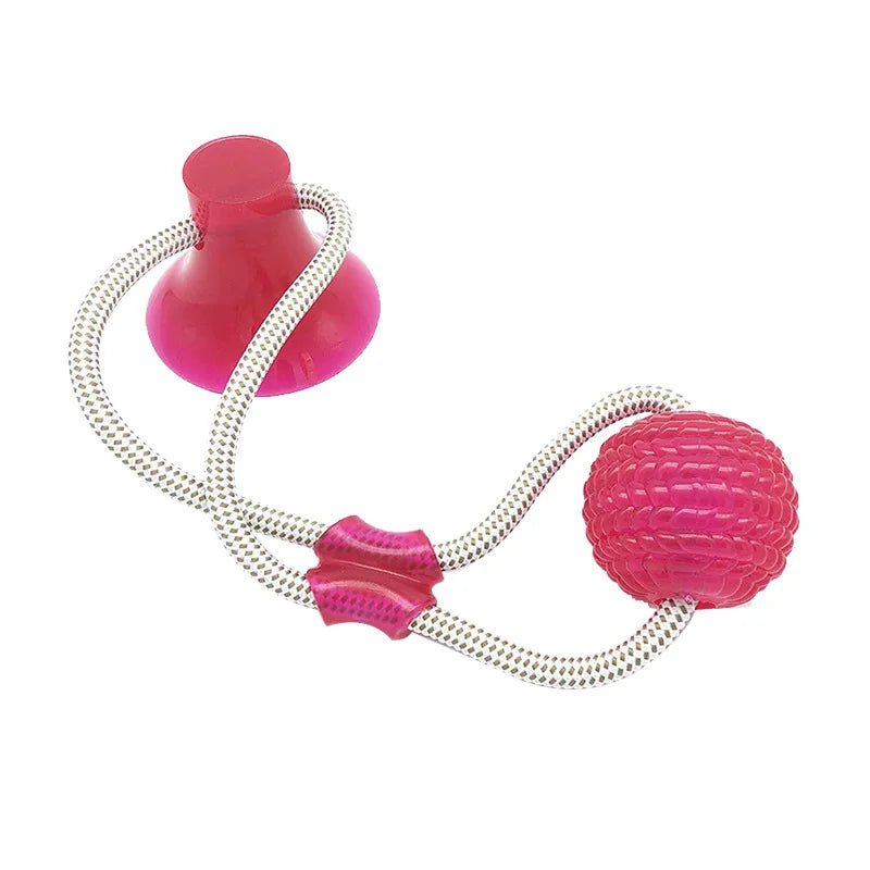 Suction Cup Dog Tug Toy – Interactive TPR Chew & Dental Ball
