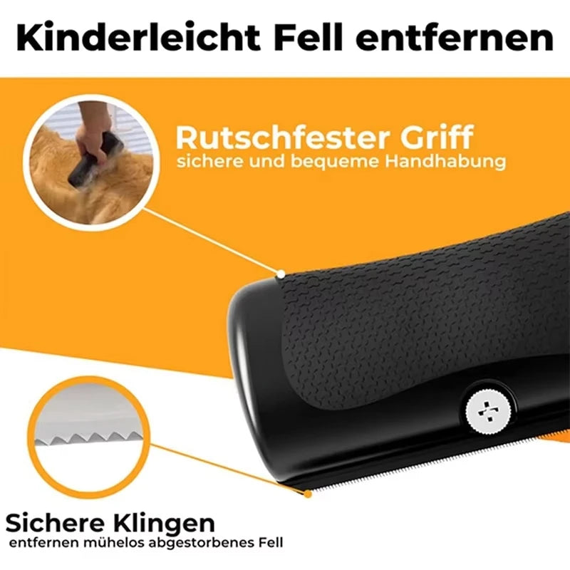 Professional Pet Deshedding Brush – Dog & Cat Grooming Hair Remover