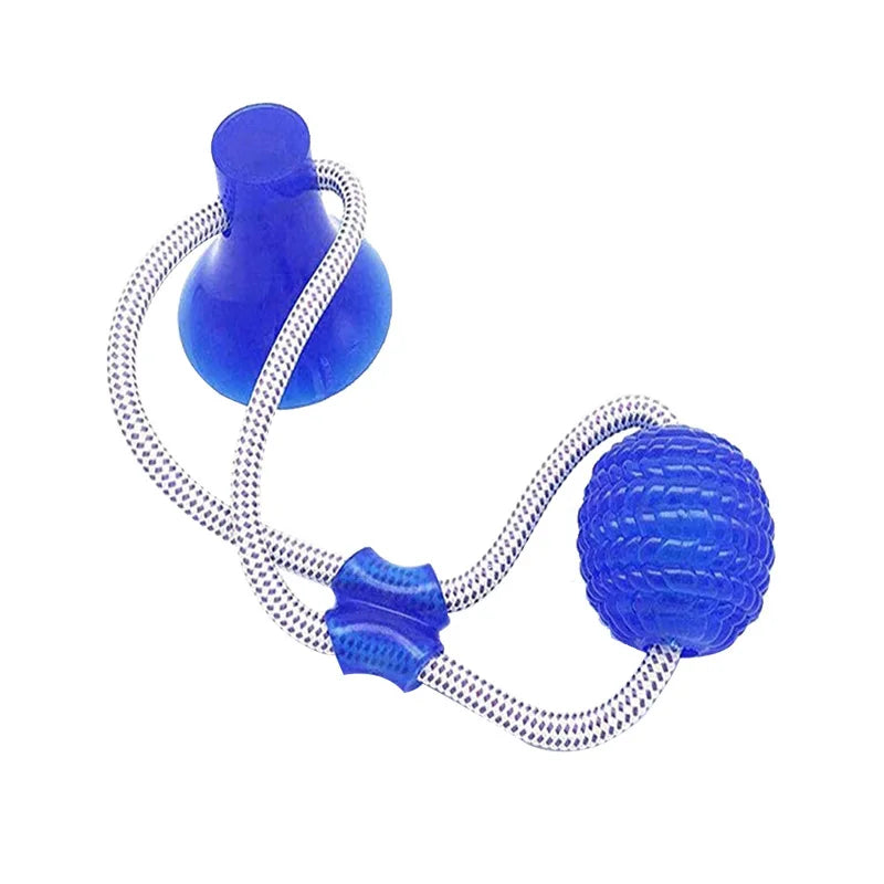 Suction Cup Dog Tug Toy – Interactive TPR Chew & Dental Ball