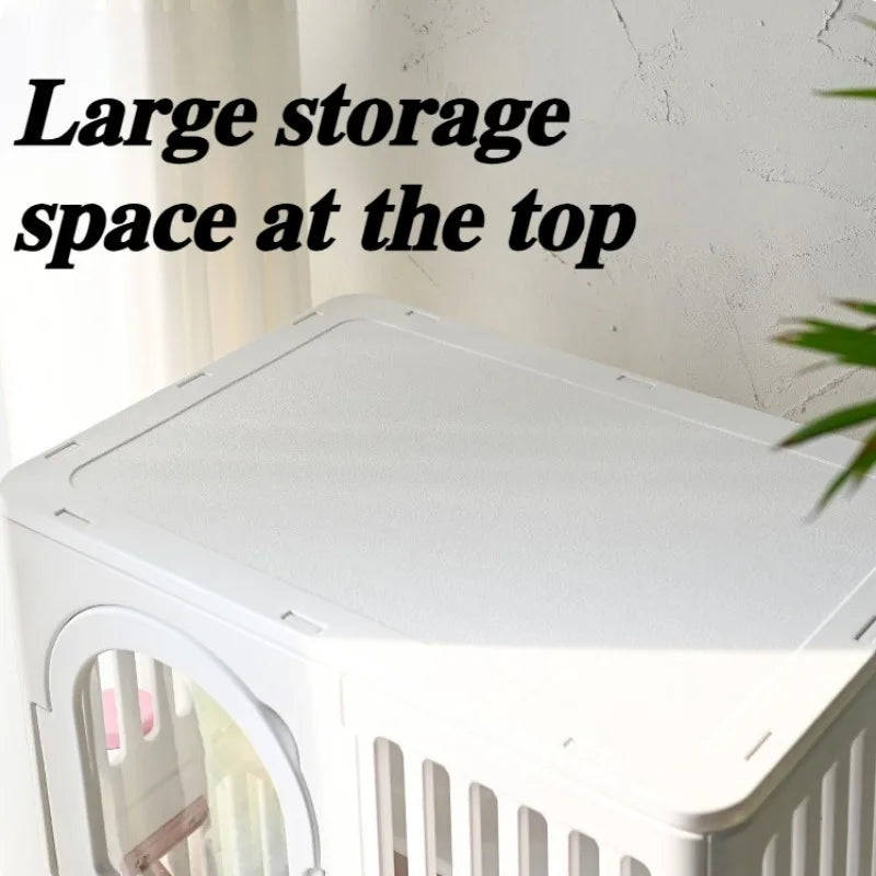 Large Indoor Dog House with Wheels – Transparent Pet Kennel