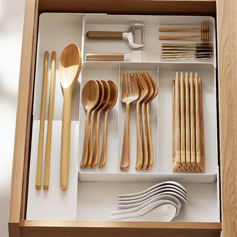 Expandable Drawer Organizer – Adjustable Cutlery Tray for Spoons & Forks