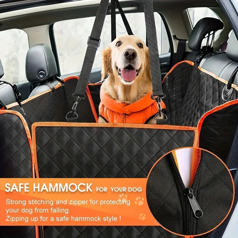 Waterproof Dog Car Seat Cover – Scratch-Resistant Pet Hammock
